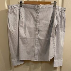 NWT Express off the Shoulder Button Down